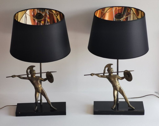 Paire de lampes "Gladiateur" 1970s