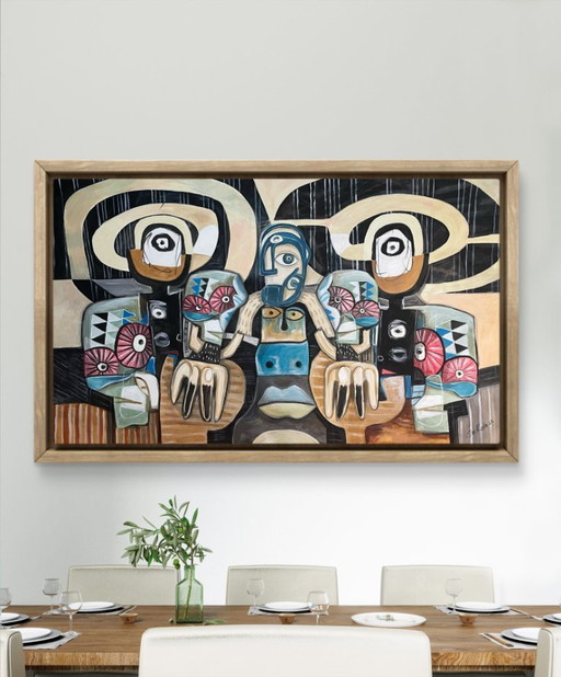 Don Kosta- Behind the Mask XXL  Acrylic on Canvas