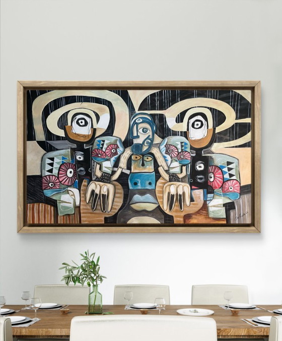 Image 1 of Don Kosta - Derrière le masque XXL Acrylique sur toile