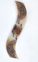 Dekorative Wanduhr aus Glas, Unikat