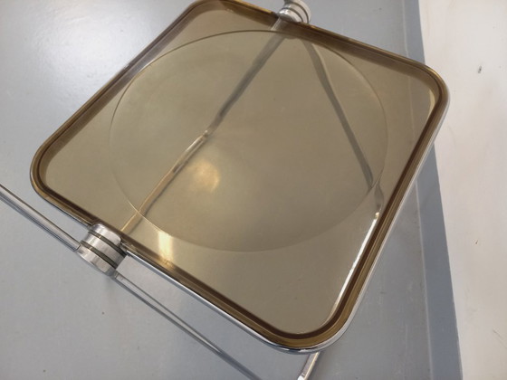Image 1 of Chaise pliante vintage Plia de Giancarlo Piretti pour Castelli des années 60 70 en chrome et plexiglas fumé