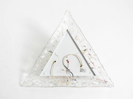 Image 1 of Post Modern Murano glass triangle ceiling lamp by Sylcom, Italy, 1985