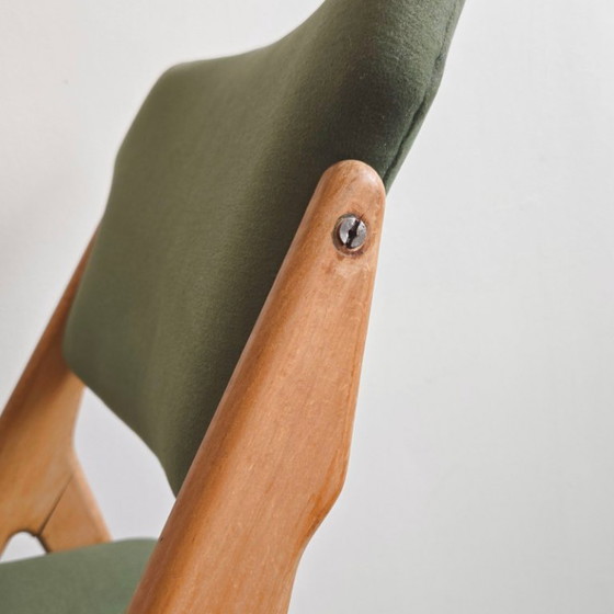 Image 1 of Vintage 1950s Chair with Compass Legs by Gerard Guermonprez, Godfrid Edition, 1950s