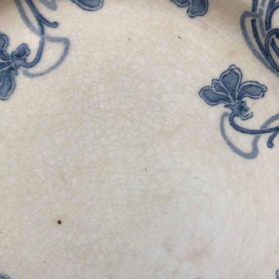 Image 1 of Flat plate in ironstone porcelain, LG Clairefontaine, Violette model