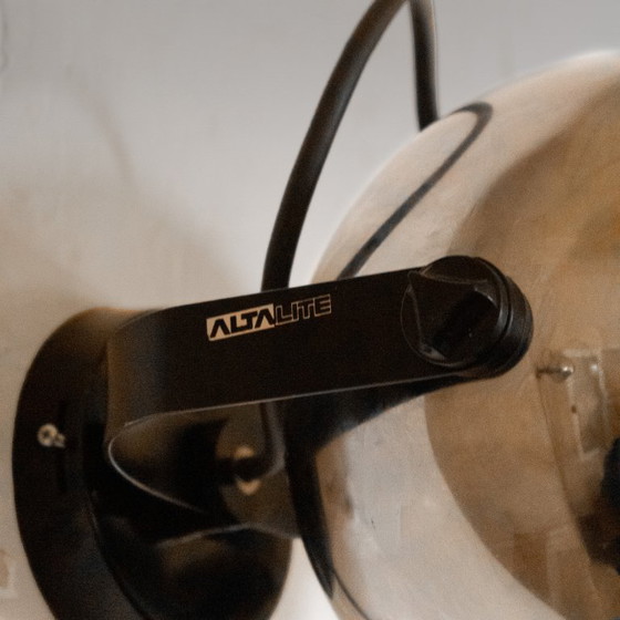 Image 1 of 1x Paar Targetti Sankey "Alta Lite" verchroomde wandlampen - Space Age Spotlights