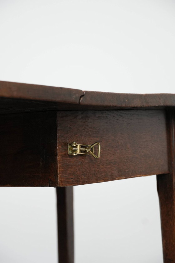 Image 1 of Antico tavolo/tavolo da pranzo inglese con le orecchie pendenti in quercia della fine del XIX secolo