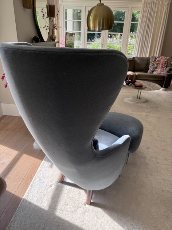 Tom Dixon Wingback chair con puf – Sillones, Textil, Madera (photo 4 of 5)