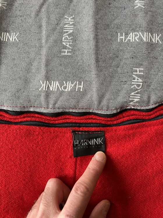 Image 1 of Poltrona lounge vintage Harvink – Struttura in metallo pesante – Design olandese – Pieghettata