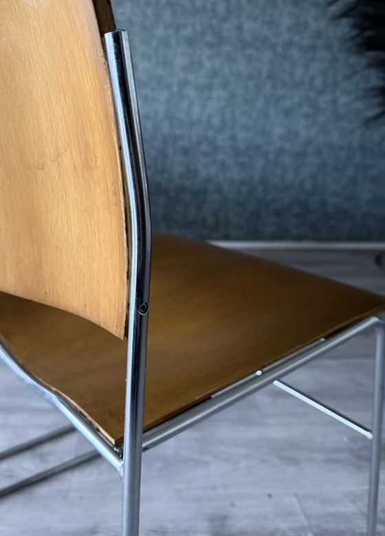 Image 1 of Set aus 4 HOWE 40/4 Stühlen – David Rowland – Bugholz und Stahl