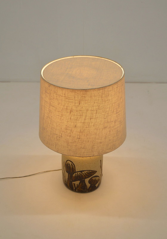 Image 1 of Zeldzame Deense Keramische Lamp Ontworpen Door Bente Jessen, Jaren '70