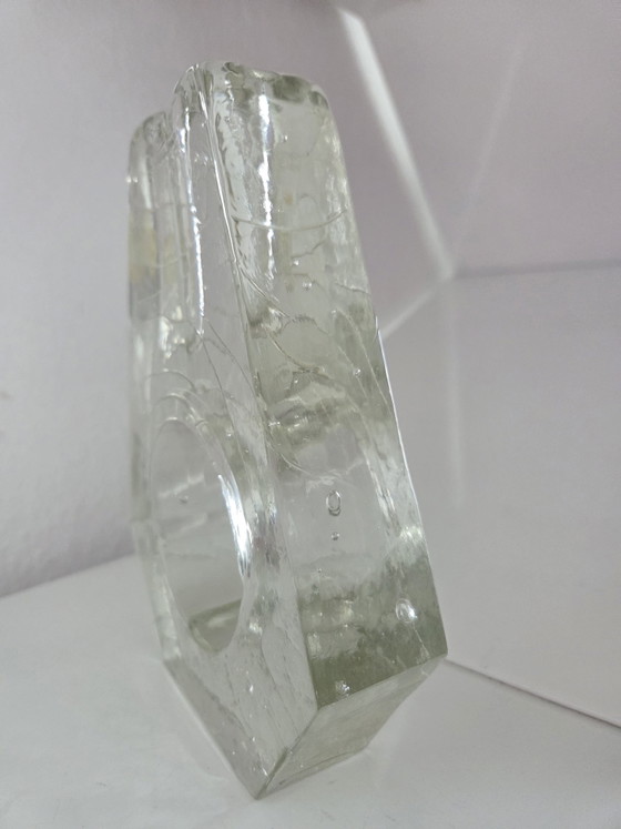 Vase bloc / Solifleur vintage Marsberger Glaswerke Ritzenhoff – Grand (19,5 cm) (photo 4 of 5)