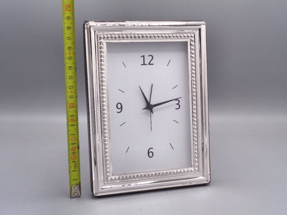Image 1 of 925 silver alarm clock
