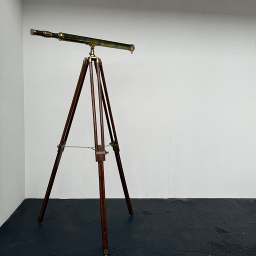 Télescope en laiton vintage