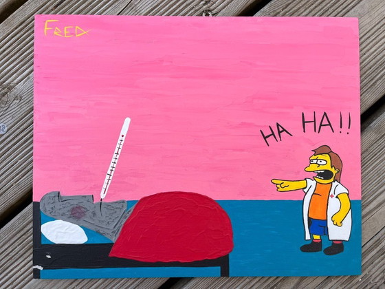 Image 1 of Acrylique sur carton entoilé.  Format 24x30cm. 