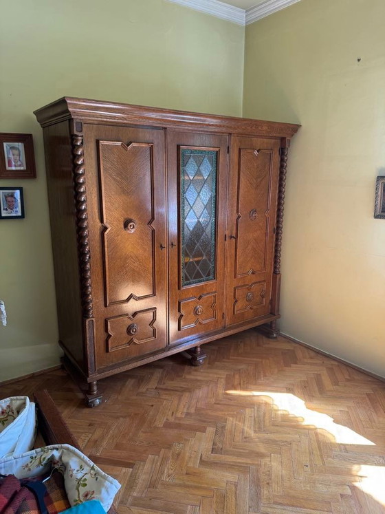 Spanish Style Oak Wardrobe, Early 20th Century (photo 3 of 5)