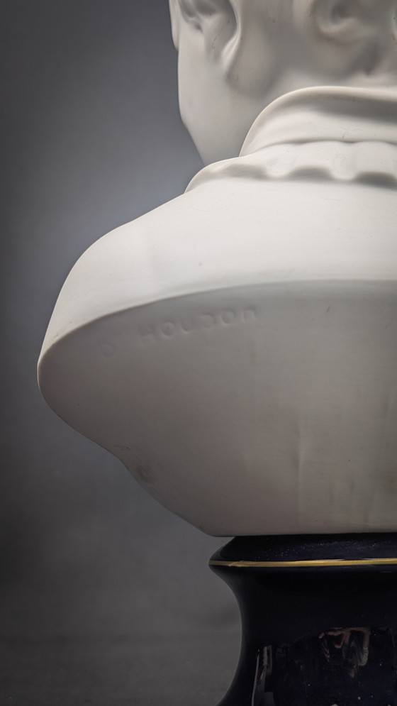 Image 1 of Child bust of Alexandre Brongniart Limoges porcelain signed Camille Tharaud after Jean Houdon