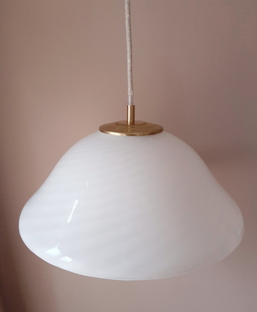 Lampe pendante vintage en verre de Murano