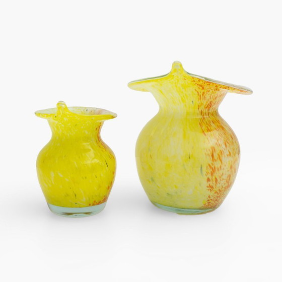 Image 1 of Pair of Murano Glass Vases - Calle - 90's - Made in Italy