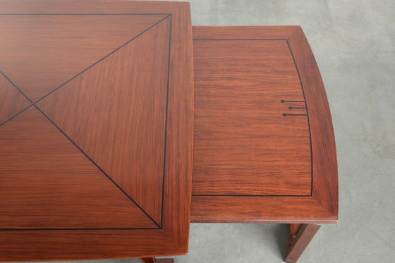 Image 1 of Table basse Art Déco à sections extensibles, signée Schuitema, collection Decoforma