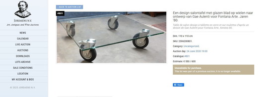 Image 1 of ✨✨ Wunderschöner Designer-Couchtisch aus Glas auf Rollen im Stil von Gae Aulenti Fontana Arte ✨✨