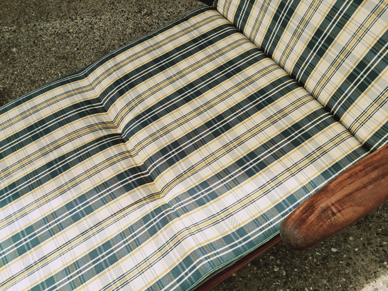 Image 1 of Barkers Traditionals teak lounger with Pandi mattress cushion