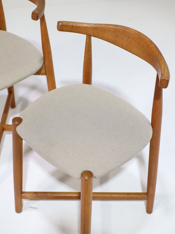 Image 1 of 2 sgabelli da bar vintage danesi Findahl in rovere