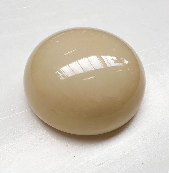 Image 1 of Opaline Glass Beige Ceiling Lamp or Wall Lamp, 1950s