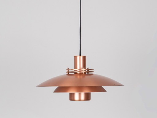 Lámpara colgante vintage de cobre de Form-Light, iluminación danesa Mid-Century Modern, diseño escandinavo de los años 60