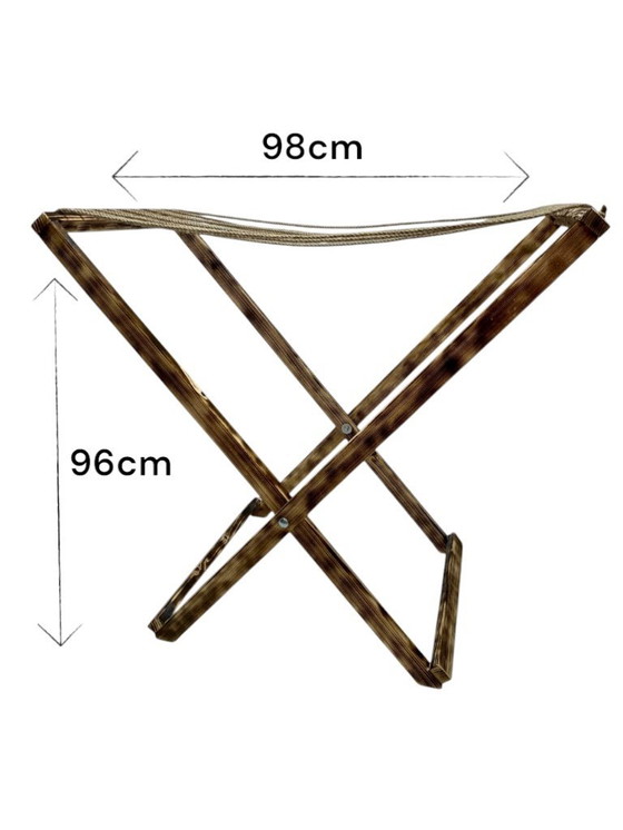 Image 1 of Laundry Drying Rack - Wooden Clothes Airer - Rustic Furniture, Heavy Duty, Vintage Style - NEW
