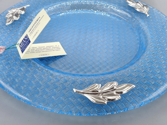 Image 1 of Glass tray with 925 silver friezes