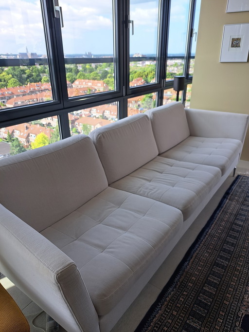 BoConcept 3-zits bank model Osaka in wit/ licht grijze stof