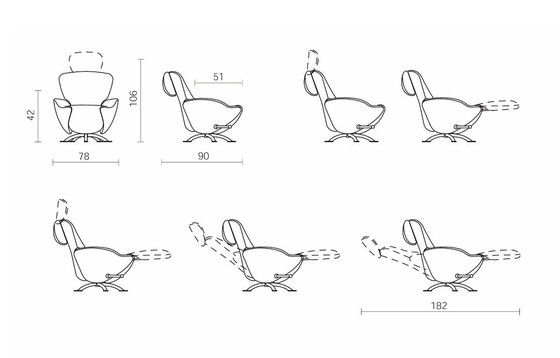 Image 1 of Fauteuil inclinable Cassina Dodo – conçu par Toshiyuki Kita