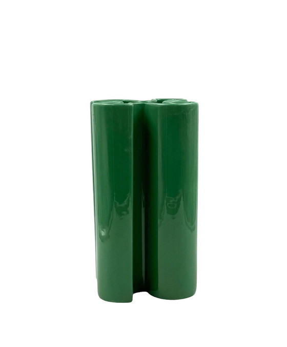 Image 1 of Franco Bettonica, Raro vaso in ceramica verde Space Age, Gabbianelli Italia ca. 1970