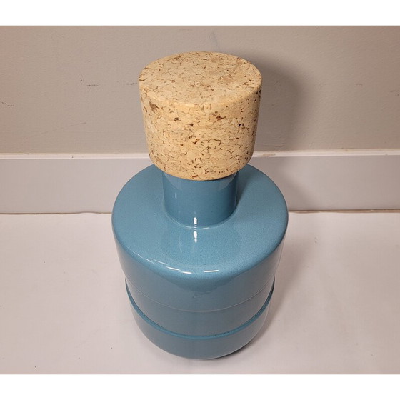 Image 1 of Pair of vintage blue vases by Roche Bobois, France