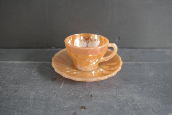 Image 1 of Vintage Anchor Hocking Fire King kop en schotel 6 x