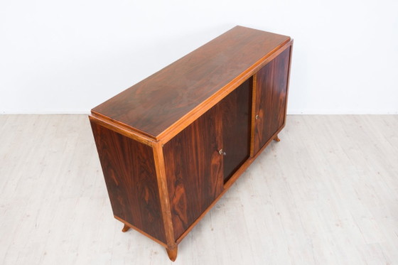 Buffet haut Art Déco en palissandre, Années 1920/1930, Buffet bas, Bois, Marron, Mid Century Modern (photo 5 sur 11)