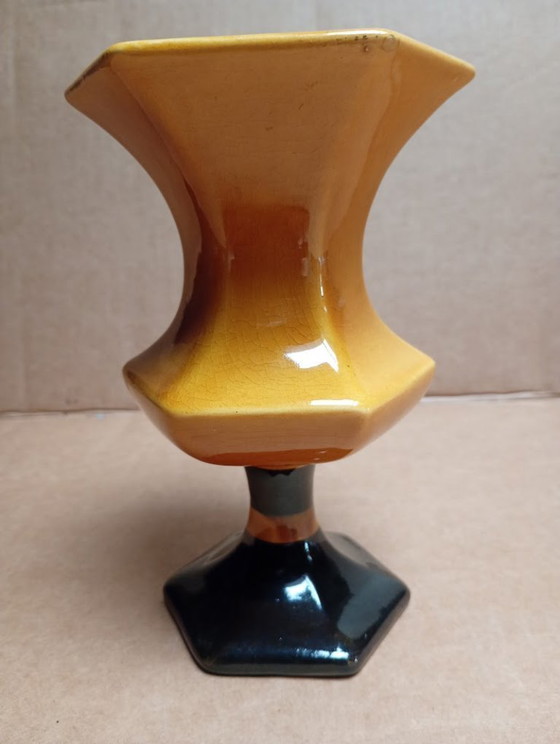 Image 1 of Vaso Art Déco/Vintage della famosa manifattura belga di Faïencerie de Thulin (anni '50)