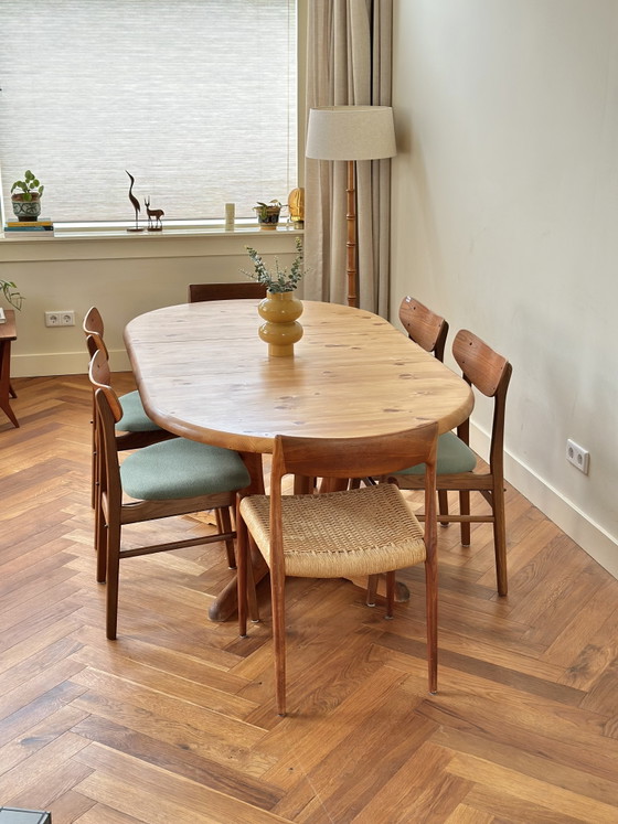 Image 1 of Vintage dining table Danish Design Dyrlund wood 1950s/60s/70s