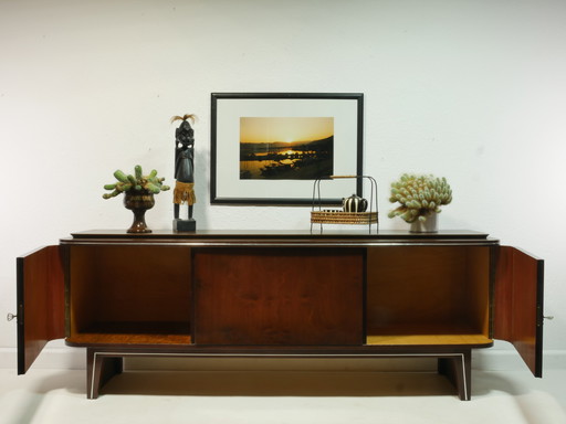 Vintage sideboard 60s - Lowboard walnut - Mid - Century Modern - Original Germany