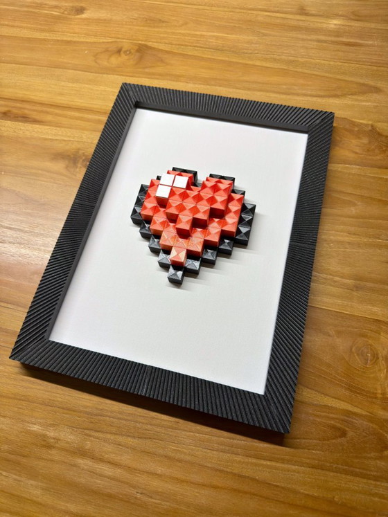 Image 1 of Cœur 8-bit - Décoration murale