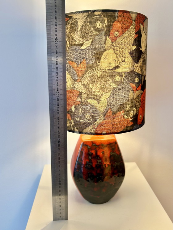 Image 1 of Kabellose Tischlampe – auch für Balkon oder Terrasse geeignet – gefertigt aus einer Vintage-Keramikvase von S. P. Gerz.