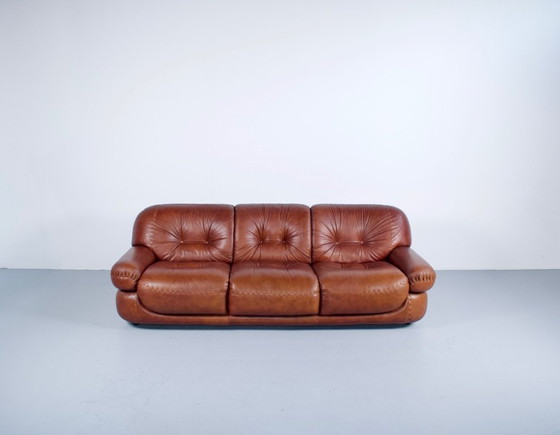 Image 1 of SAPPORO LEDERSOFA 1970er Jahre MOBIL GIRGI VERLAG