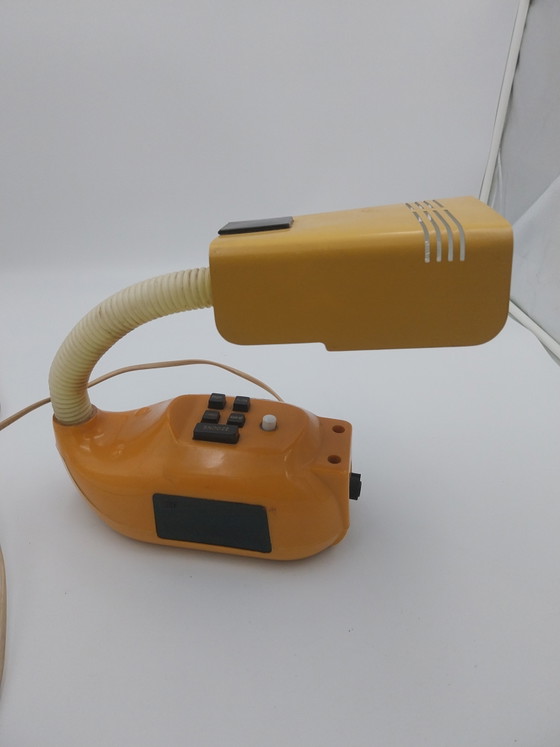 Image 1 of 1 x Favor Sakurino space age wekker bureaulamp 1980's 35cm breedte 30cm hoog 12cm diep