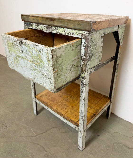 Image 1 of Graue, industrielle Kommode aus Eisen, 1950er Jahre