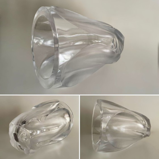 Image 1 of Vintage Lalique Ingrid kristallen vaas - Groot Frans kristallen glazen kunstwerk als pronkstuk
