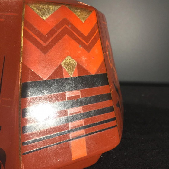 Art Deco Geometric Modernist Earthenware Pottery Vase from Saint Ghislain, 1935 (photo 6 of 12)