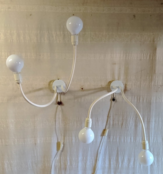 XL Doppelflammige Wandleuchten im Space-Age-Design – 1970er Jahre – Metal (photo 6 of 10)