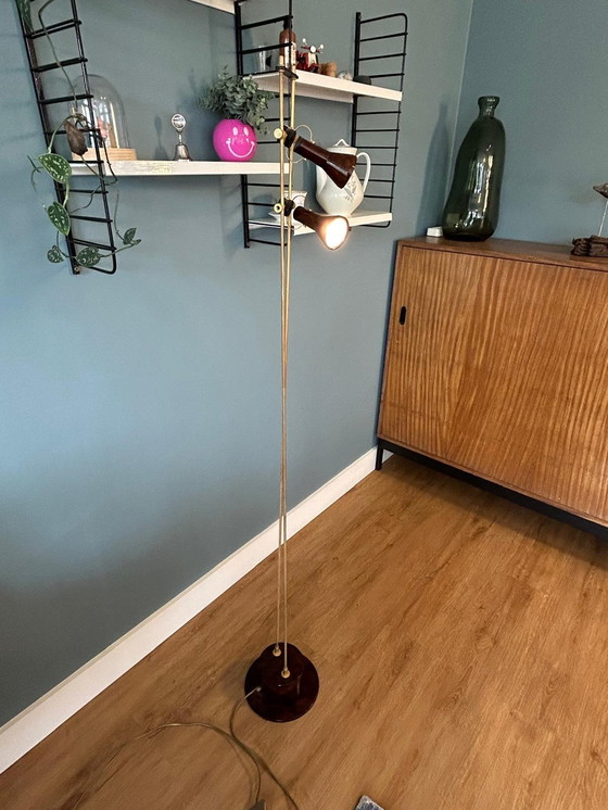 Image 1 of Lampadaire vintage en laiton