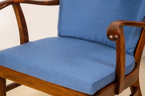 Image 1 of Loungestoelen uit de jaren 40 van Tyge Hvass, model 1628 voor Fritz Hansen, Denemarken