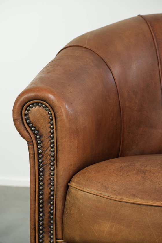 Geleefde schapenleren clubfauteuil met een mooi vintage patina en een comfortabele zit – Leather (photo 10 of 13)